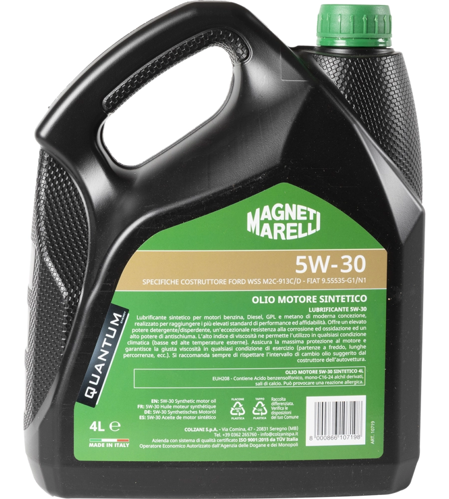 Magneti marelli lubrificante auto sintetico olio motore 5w-30 4lt